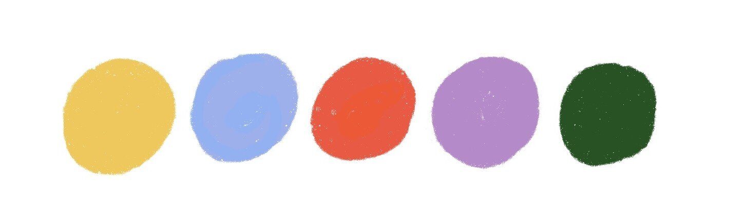 Color palette used for the Hidden Worlds illustration