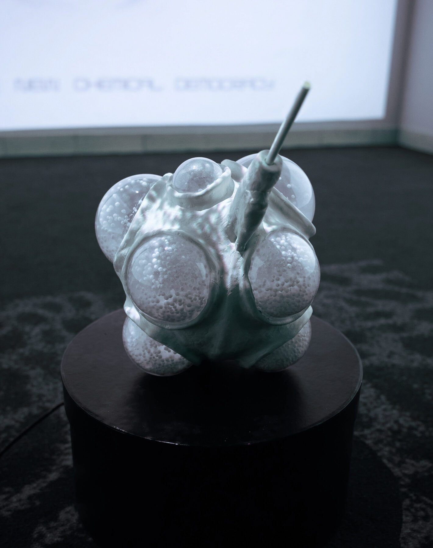 Close-up of the Nexus device lit up during the demo exhibition