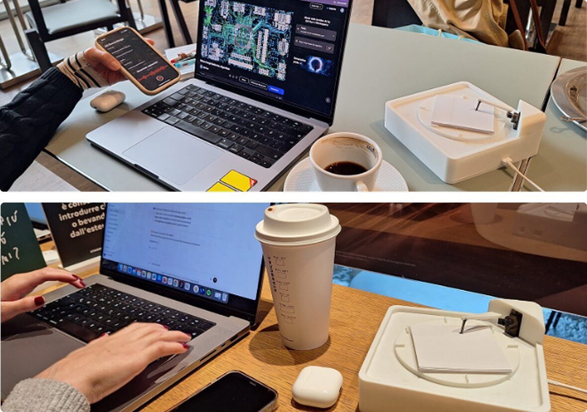 Testing sessions with the Synchribble prototype in office and cafe settings
