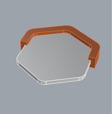 Additional 3D render showing the pin's shape variations